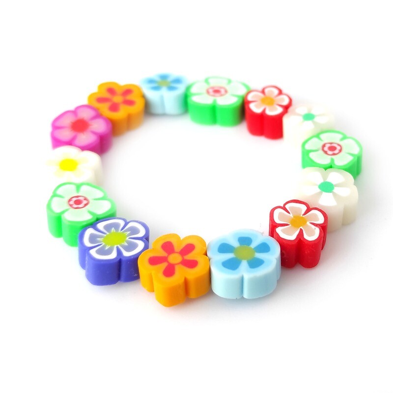 Flower Polymer Clay Bracelet