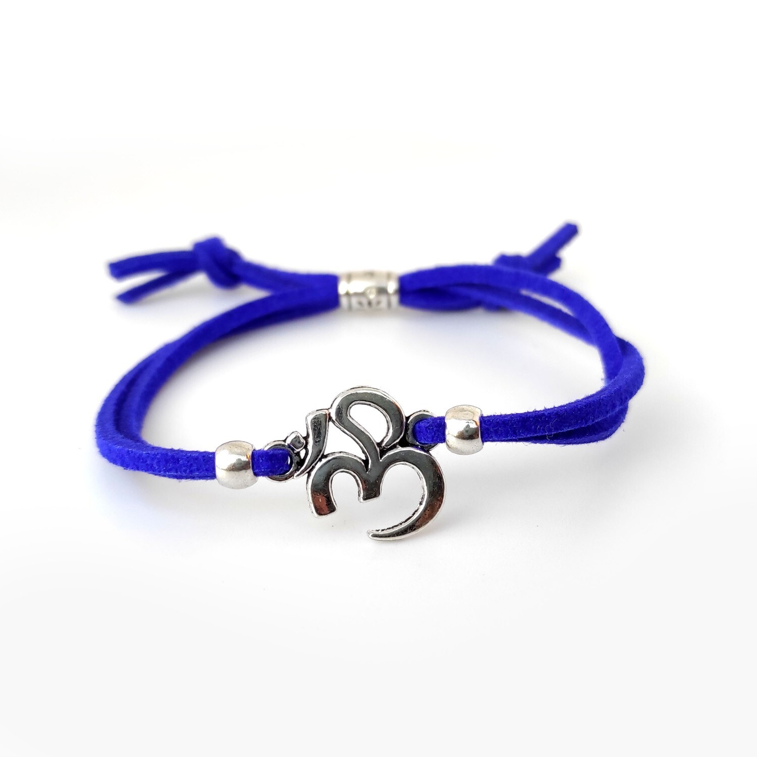 Aum blue cord bracelet