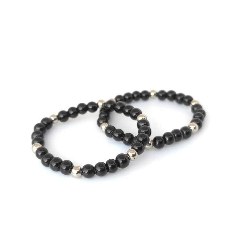 Baby nazar bracelets with metal beads