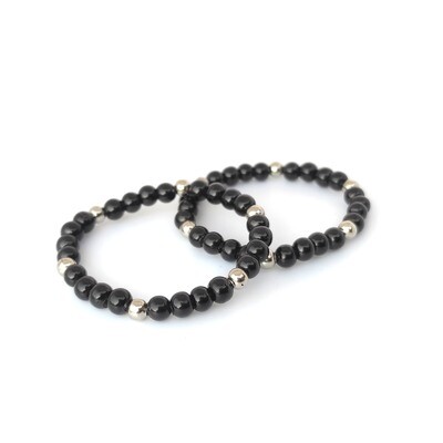 Baby nazar bracelets with metal beads