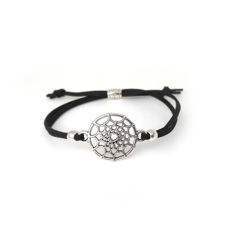 Dreamcatcher black cord bracelet