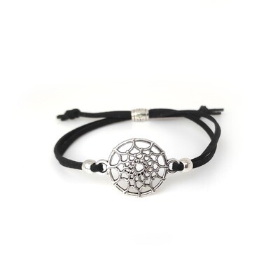 Dreamcatcher black cord bracelet