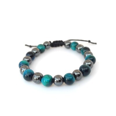 Adjustable Blue Tigers eye bracelet
