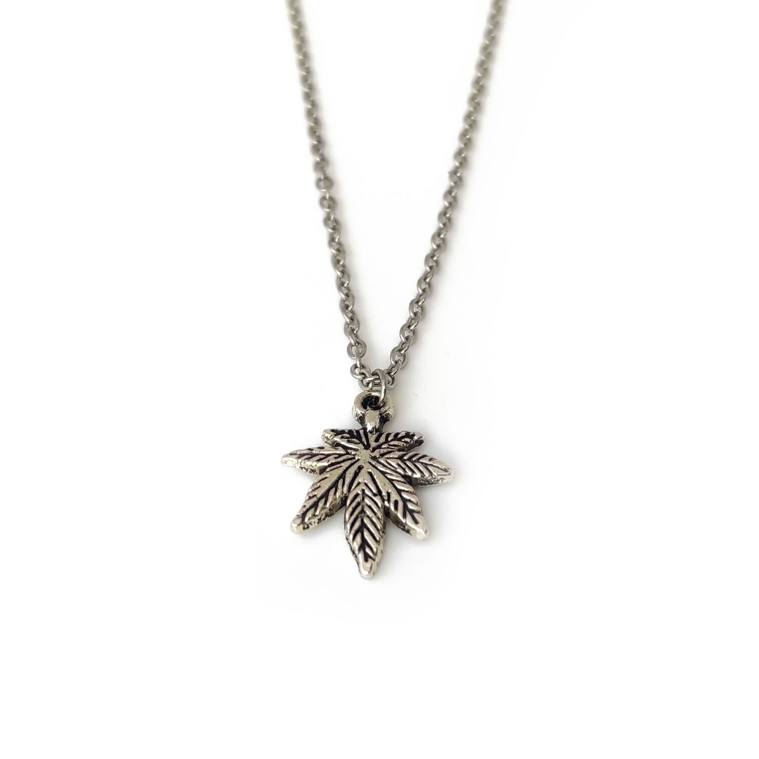 Cannabis (Hemp) leaf necklace
