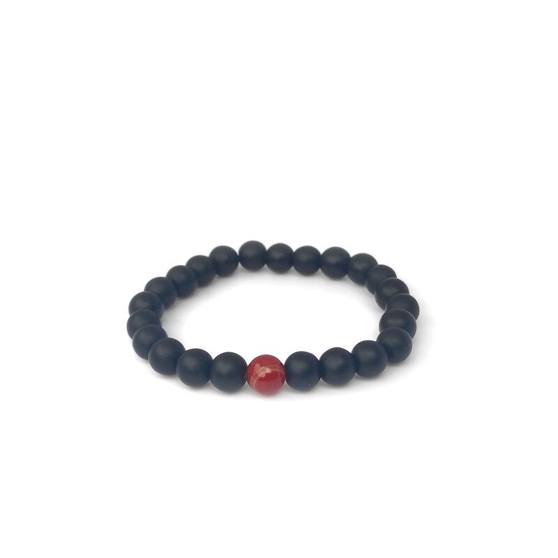Black onyx &amp; Agate bracelet