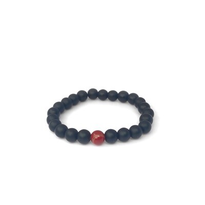 Black onyx &amp; Agate bracelet
