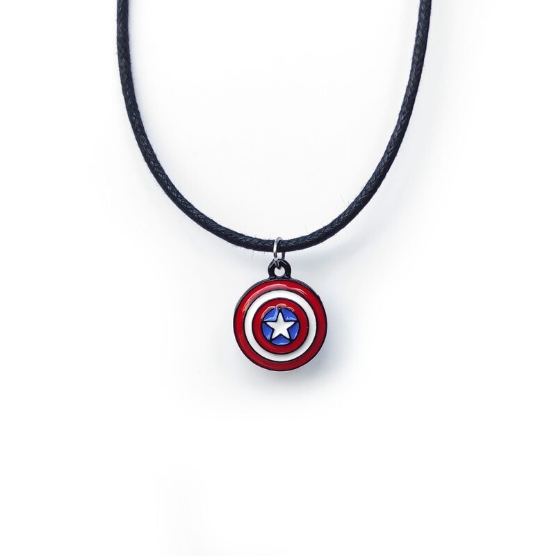 Captain America Shield necklace (cord)