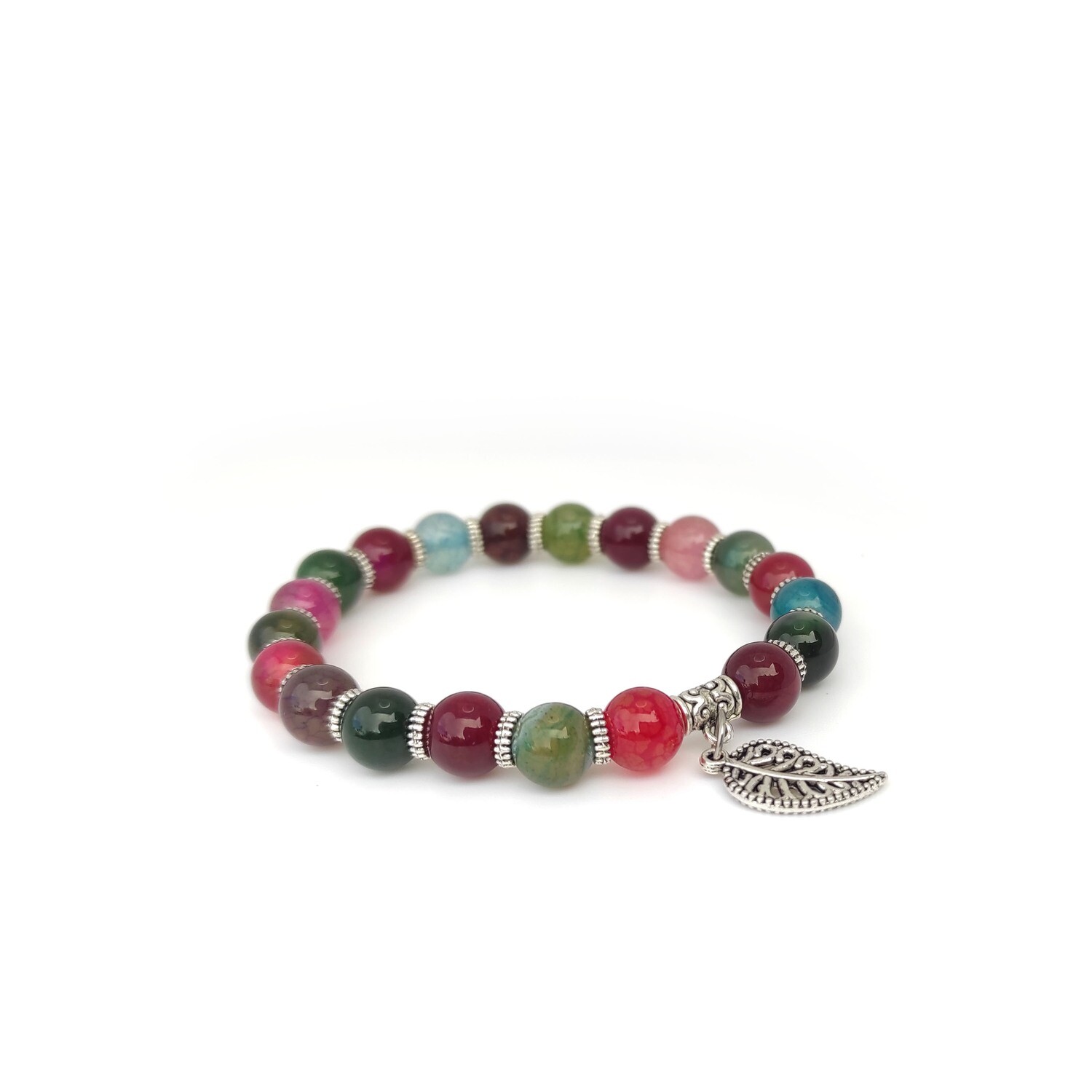 Tourmaline with Leaf bracelet
