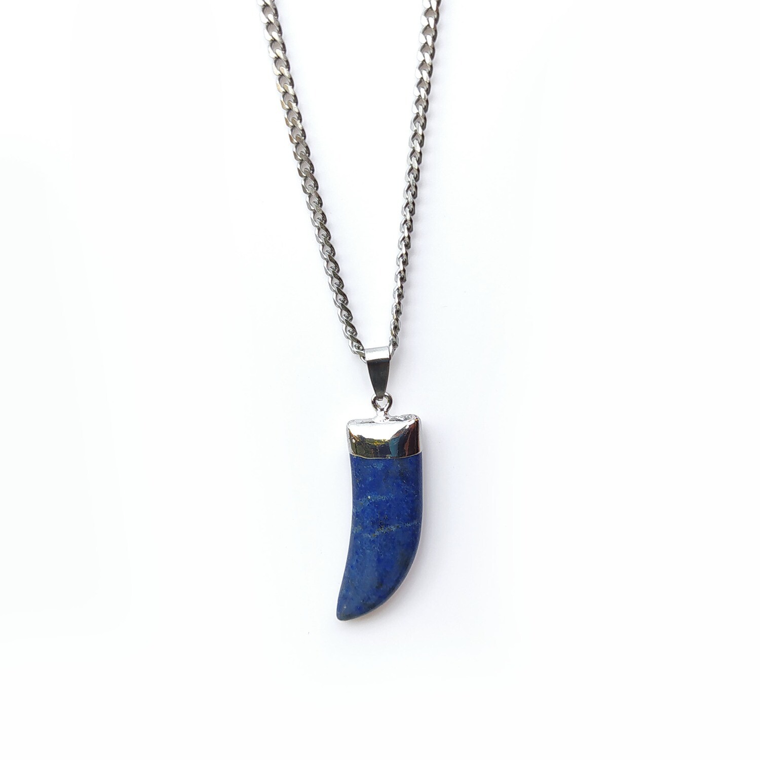 Lapis Lazuli Horn pendant gemstone necklace