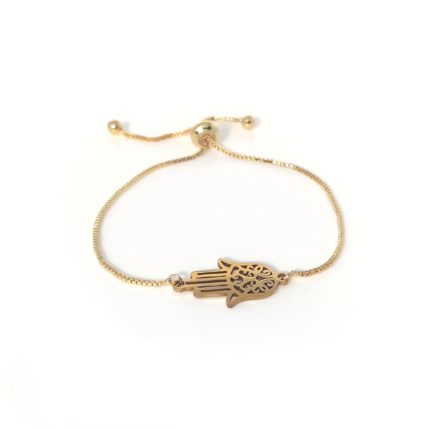 Gold toned Hamsa Hand bracelet
