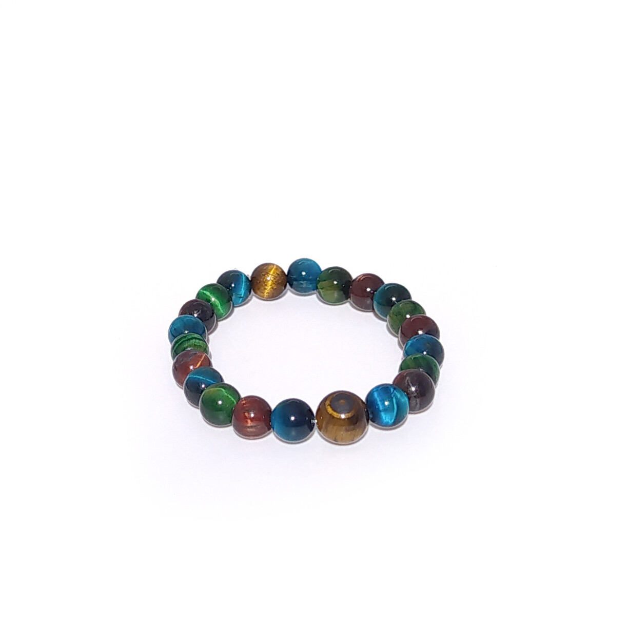 Multi-colour Tigers Eye gemstone bracelet (8mm/10mm)