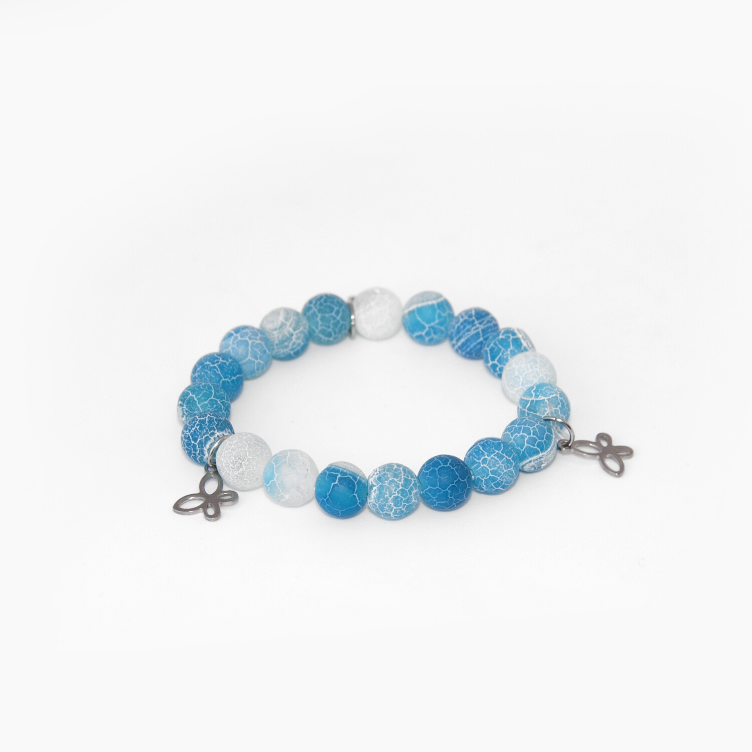 Light blue frosted agate kids bracelet