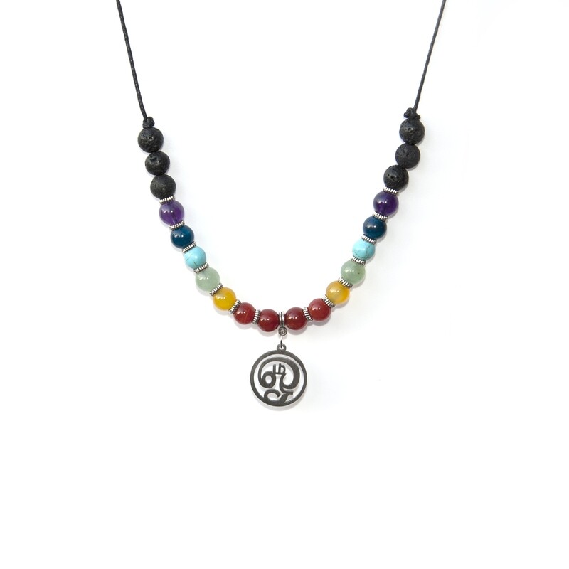 Chakra and Lava rock home/car decor - &quot;Balance and Grounding&quot;