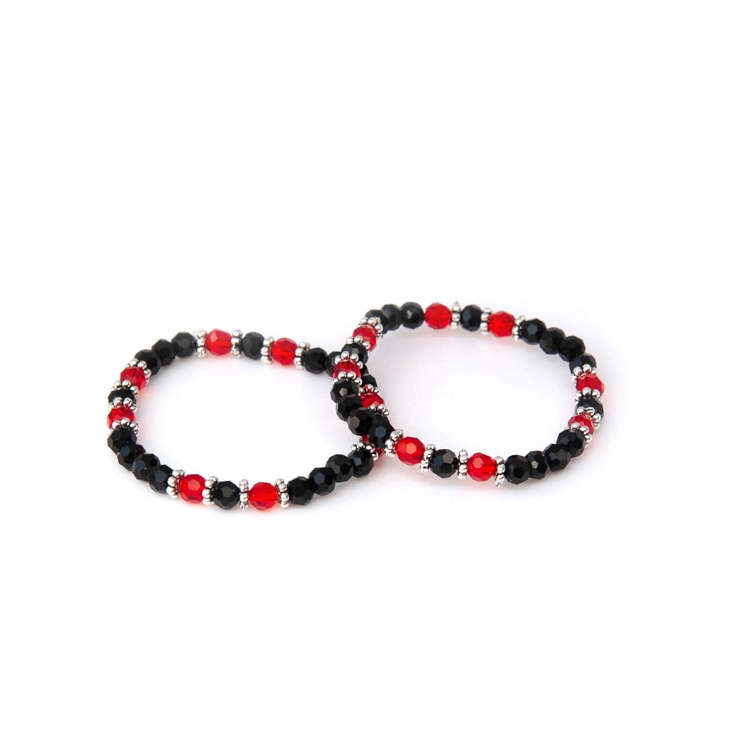 Baby nazar bracelets with red crystal beads
