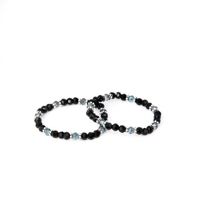 Baby nazar bracelets with blue crystal beads