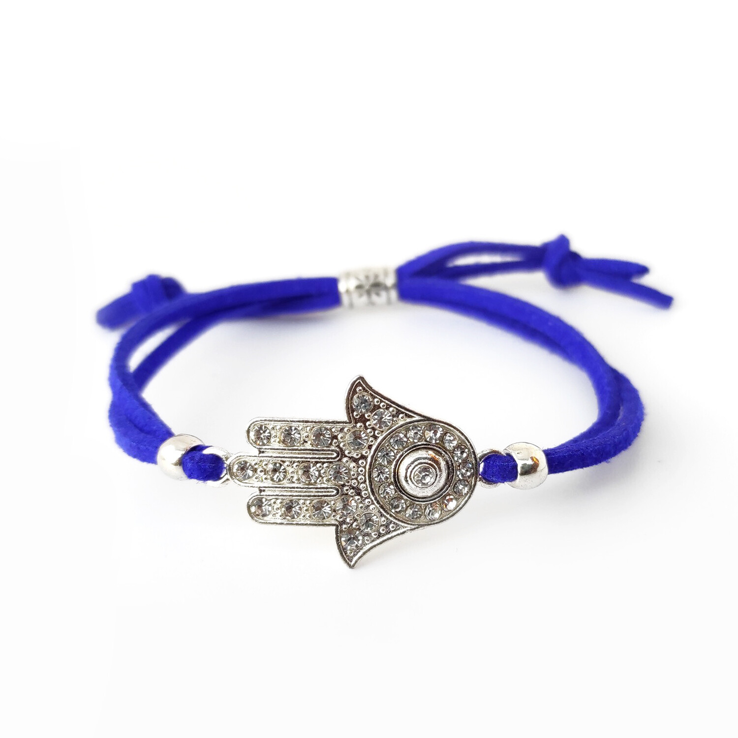 Hamsa Hand blue cord bracelet