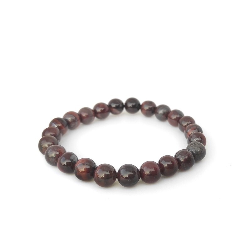 Red Tigers Eye gemstone bracelet (8mm)
