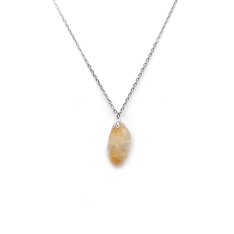 Citrine pendant gemstone necklace