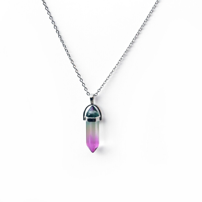 Multi-colour pendant necklace