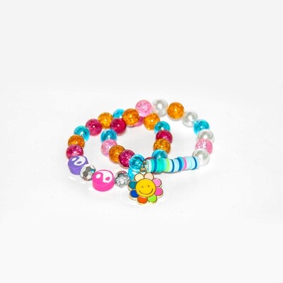Polymer clay bracelet pair