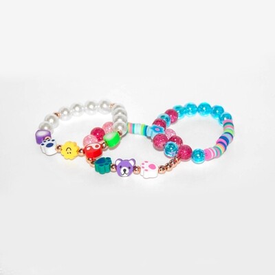 Polymer clay bracelet stack (3 pack)