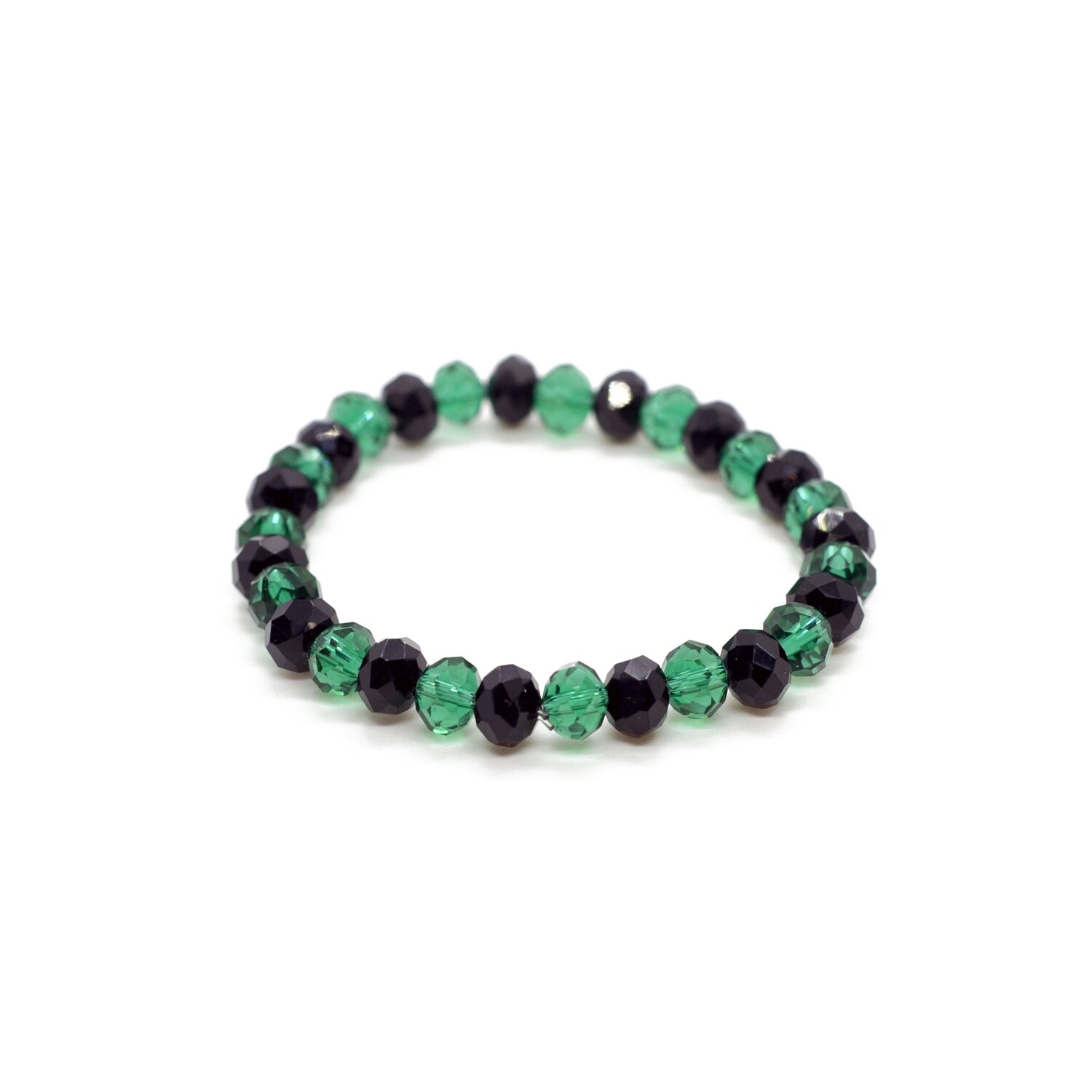 Green and black crystal bracelet