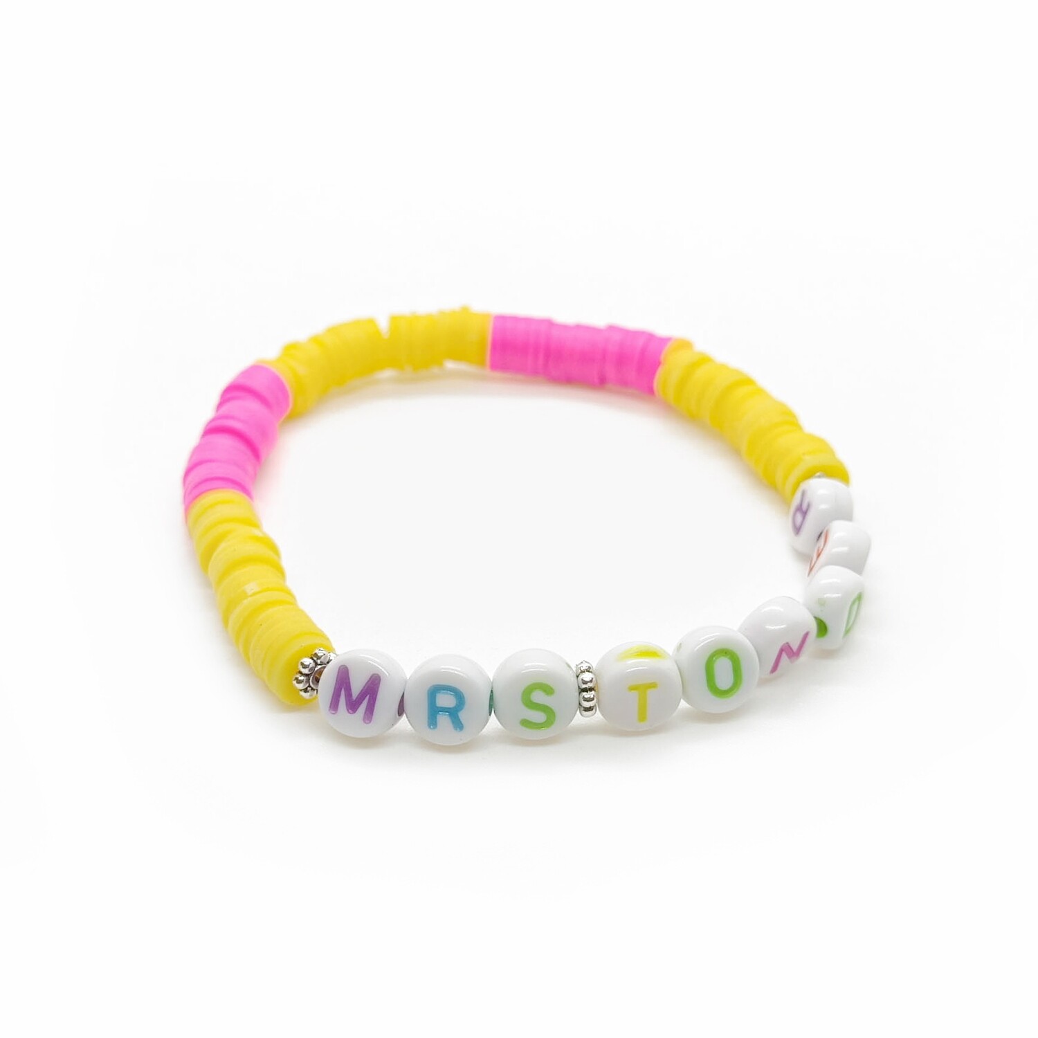Personalised teachers name bracelet