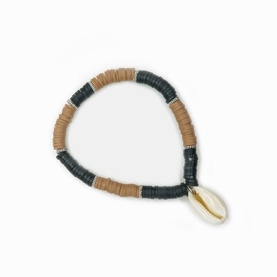Black and brown Cowrie Shell bracelet