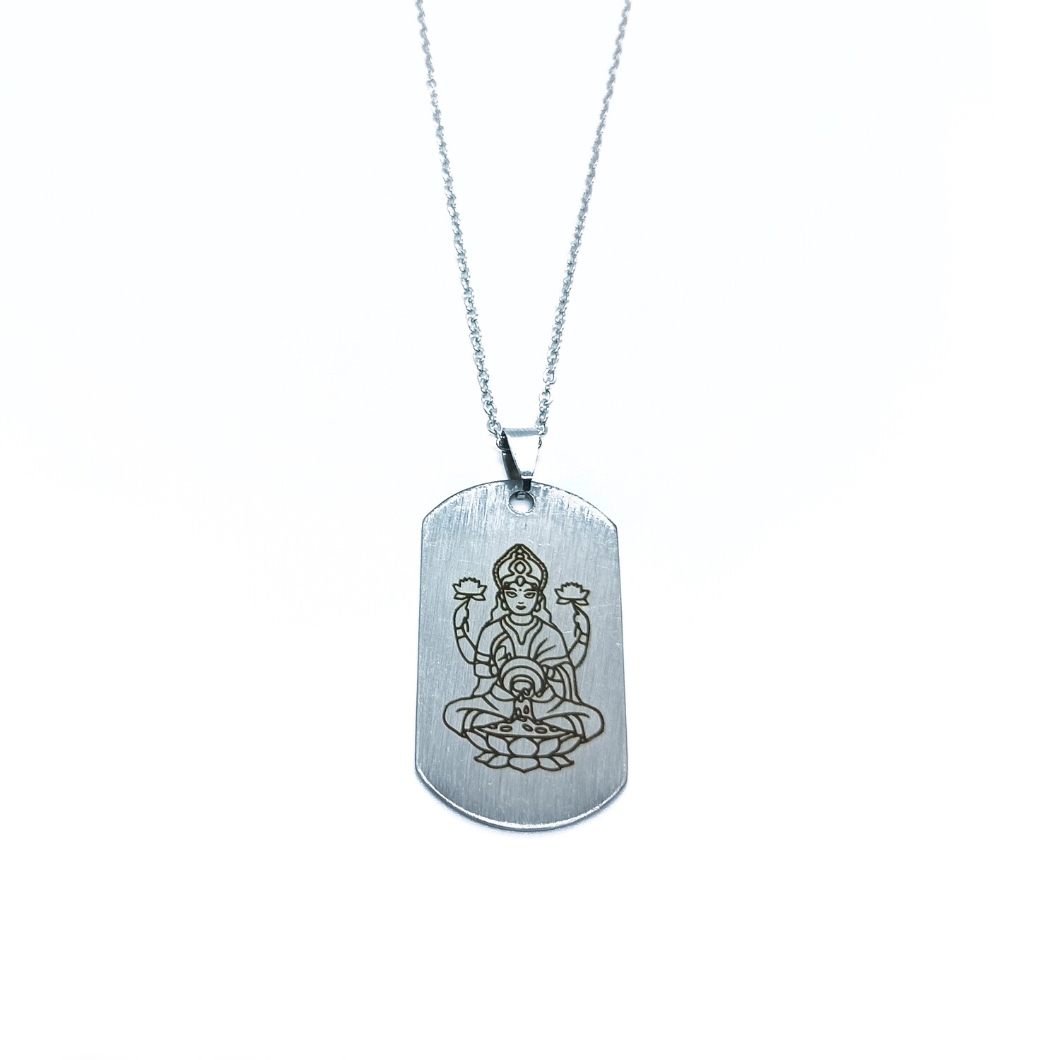 Goddess Laxmi necklace engraved