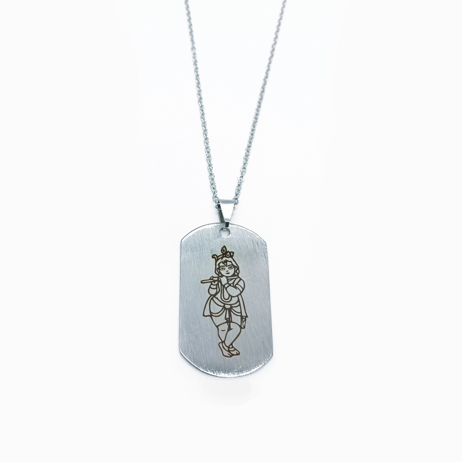 Lord Krishna necklace engraved