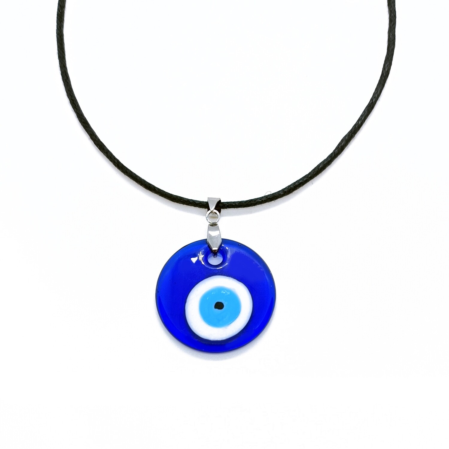 Evil Eye Glass Pendant Necklace