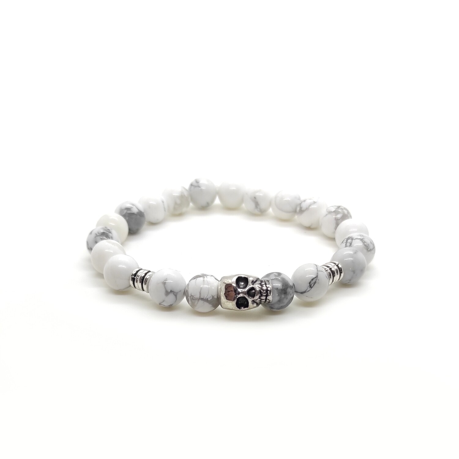 Howlite with Skull bracelet