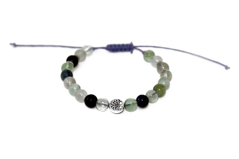 Adjustable Fluorite bracelet (8mm) - &quot;Stability&quot;