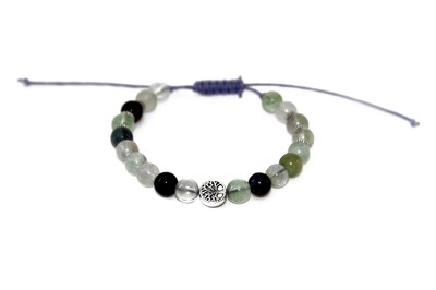 Adjustable Fluorite bracelet - &quot;Stability&quot;