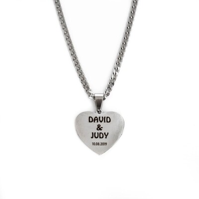 Personalised Engraved Heart Necklace