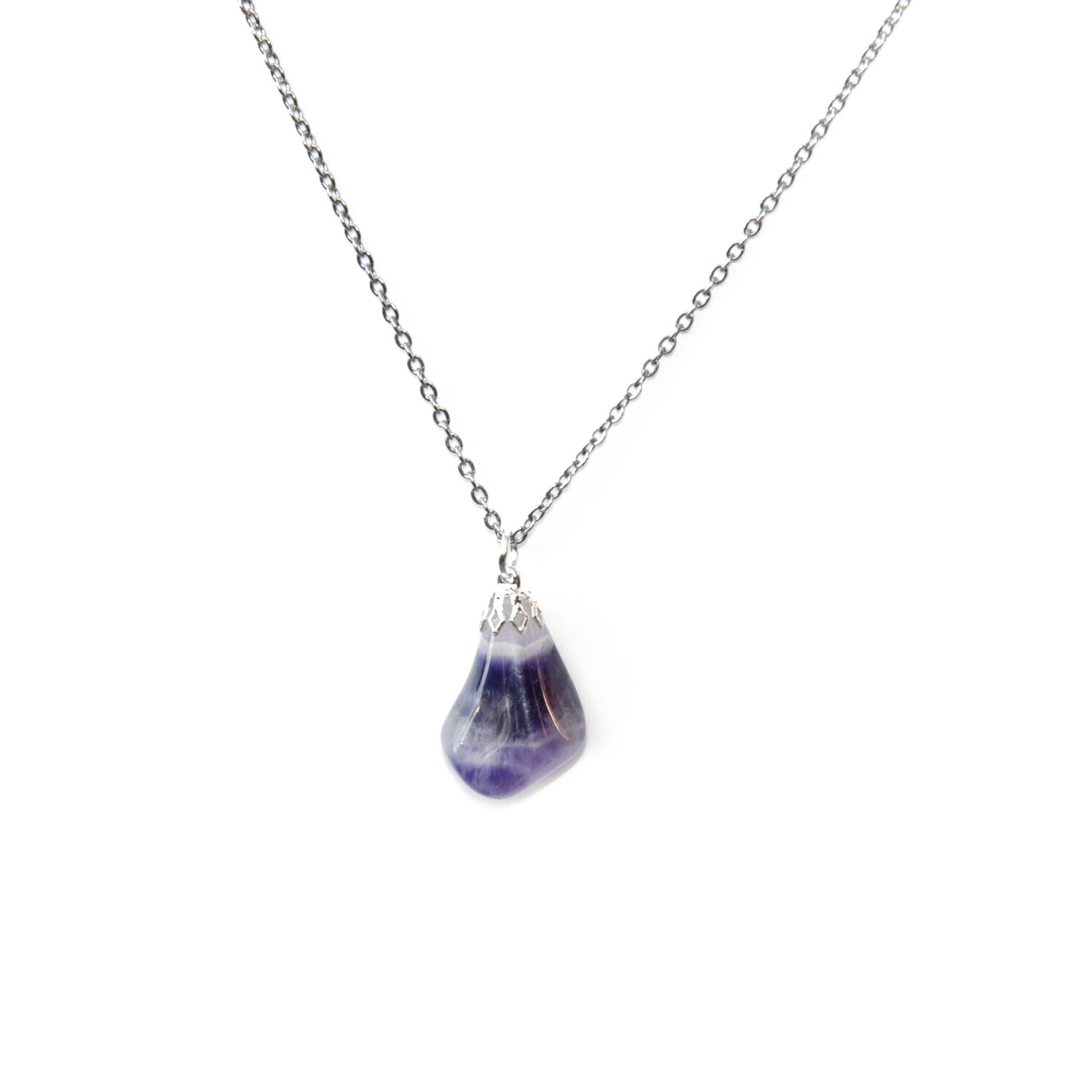 Amethyst pendant gemstone necklace
