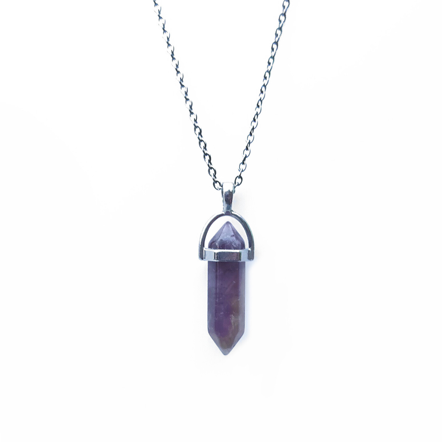 Amethyst pendant gemstone necklace