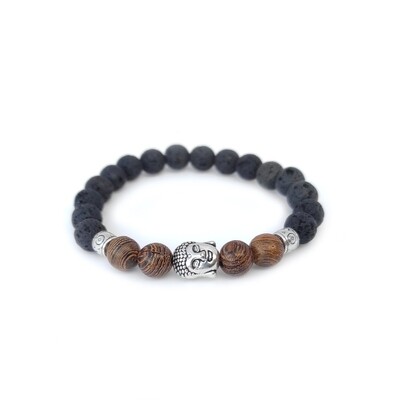 Lava Rock Buddha bracelet