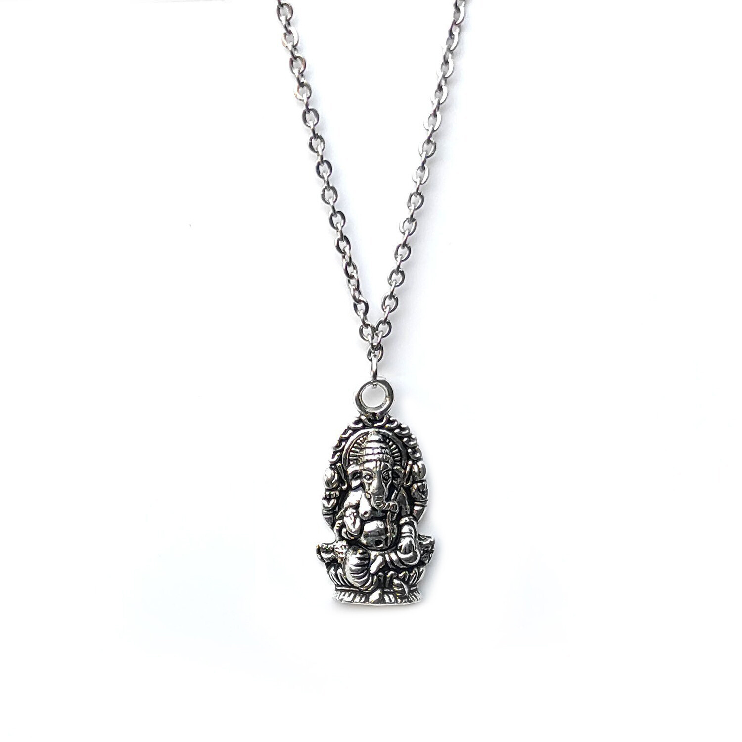 Ganesha necklace (Silver toned)