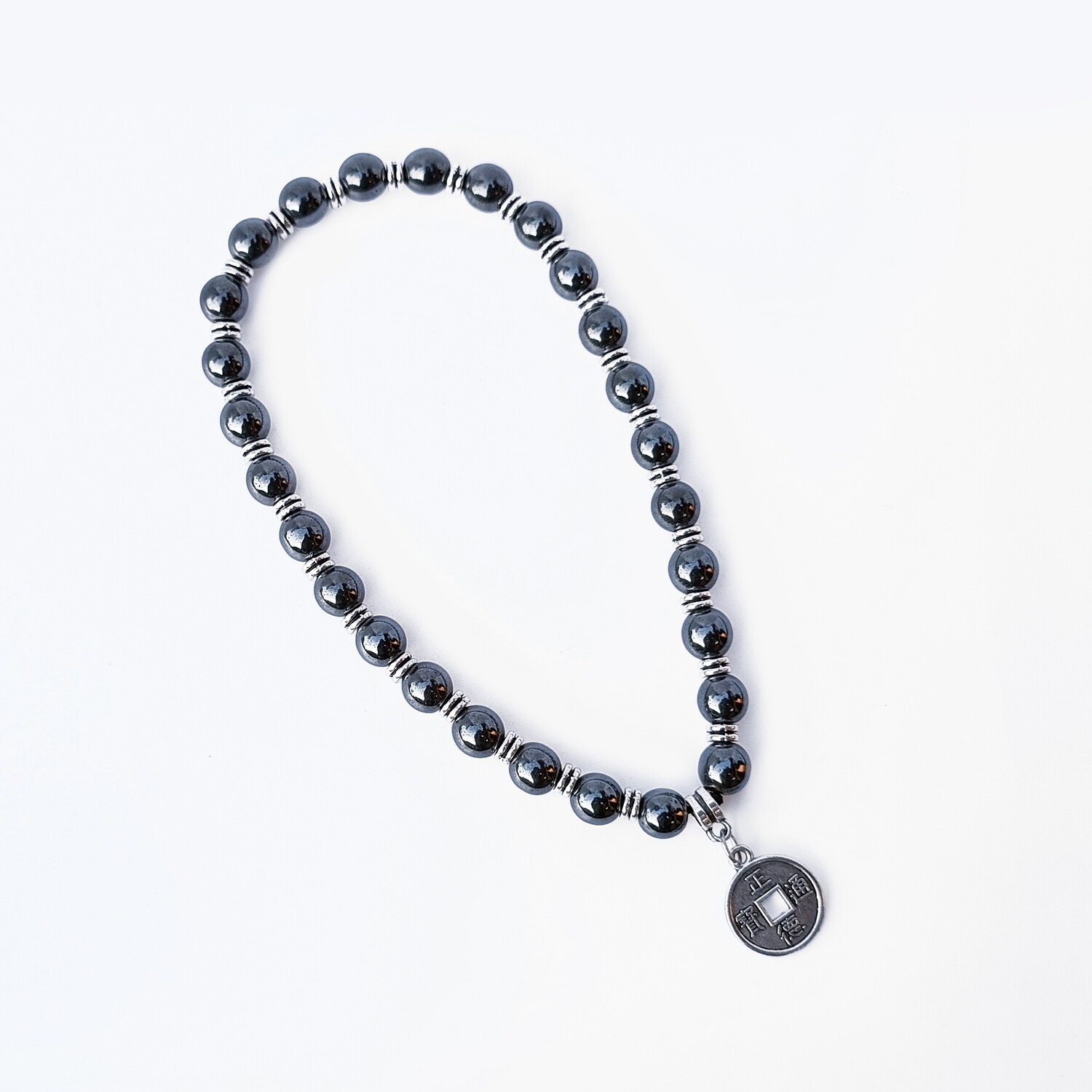 Hematite Feng Shui Mala
