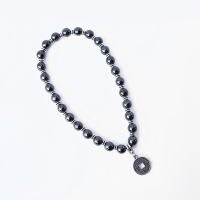 Hematite Feng Shui Mala