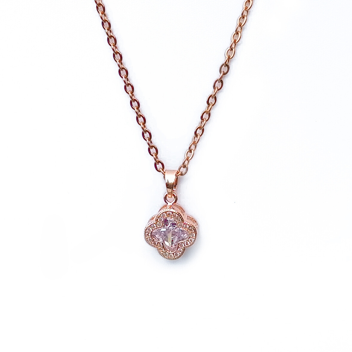Rose Gold Clover necklace