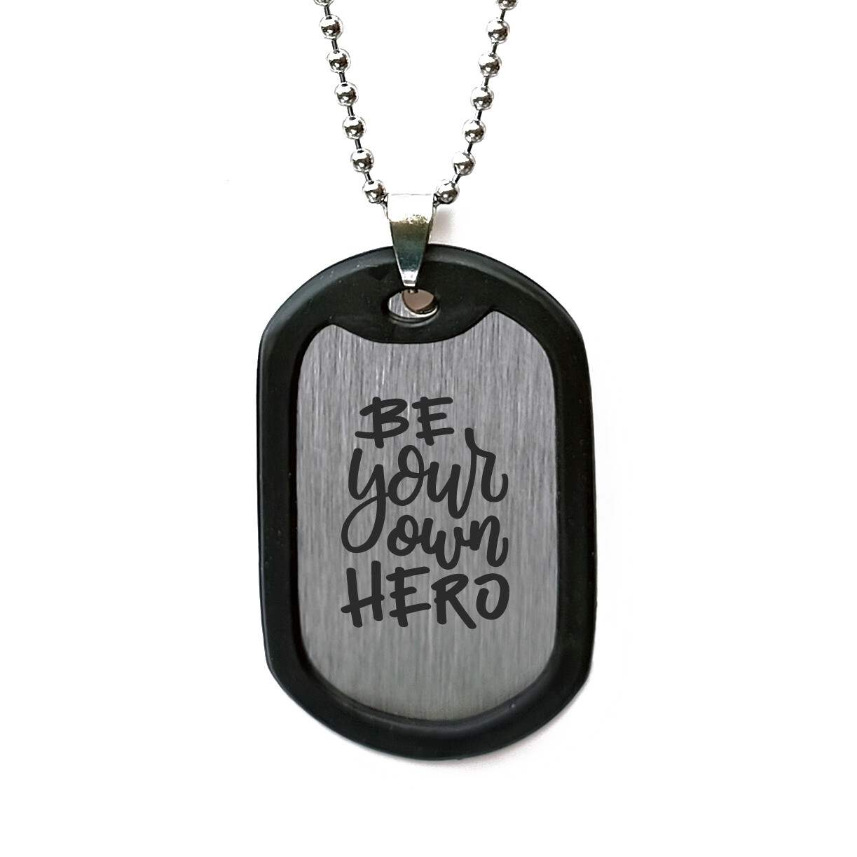 Personalised Engraved 'Be Your Own Hero' Necklace