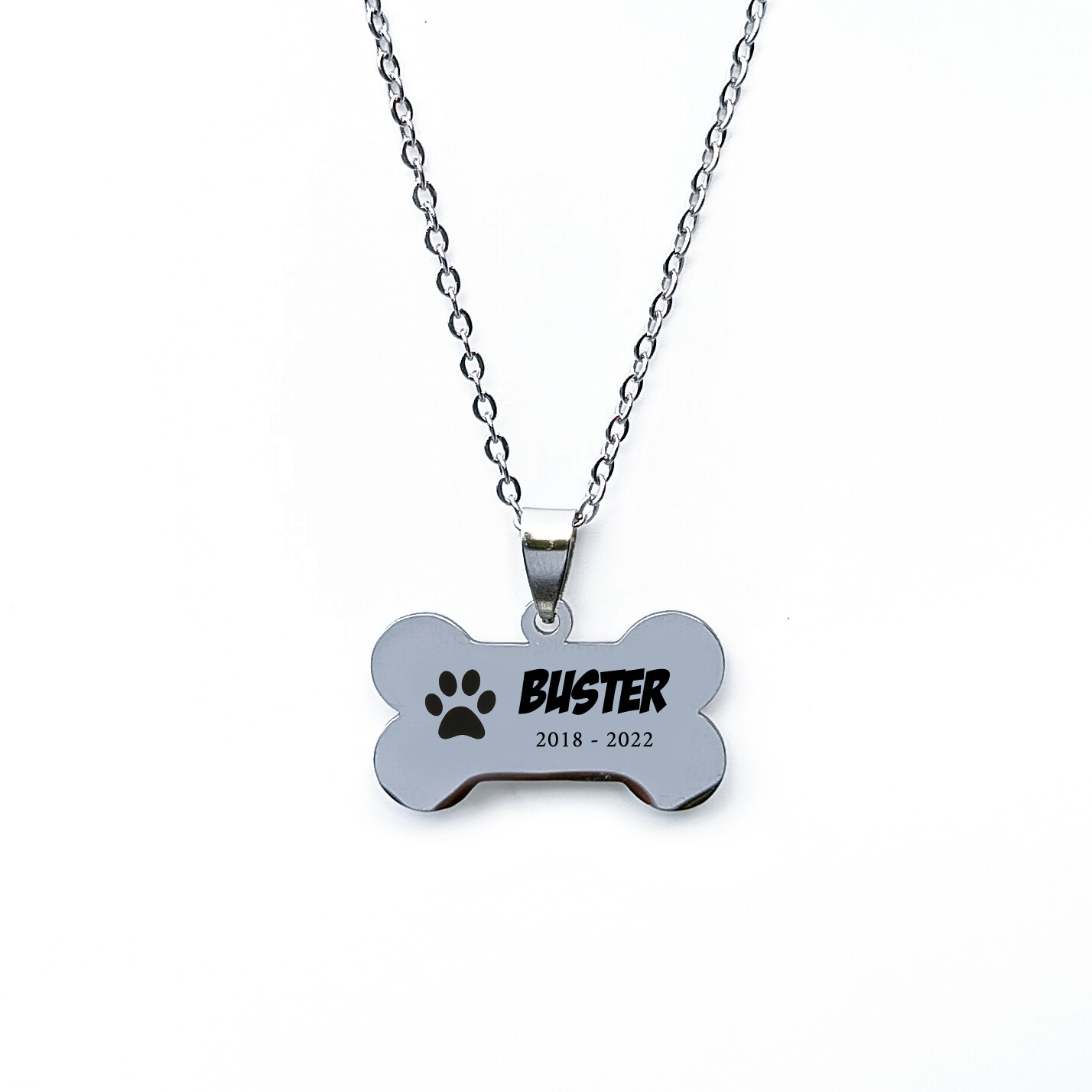 Personalised Engraved Pet Lover Necklace (Style 1)