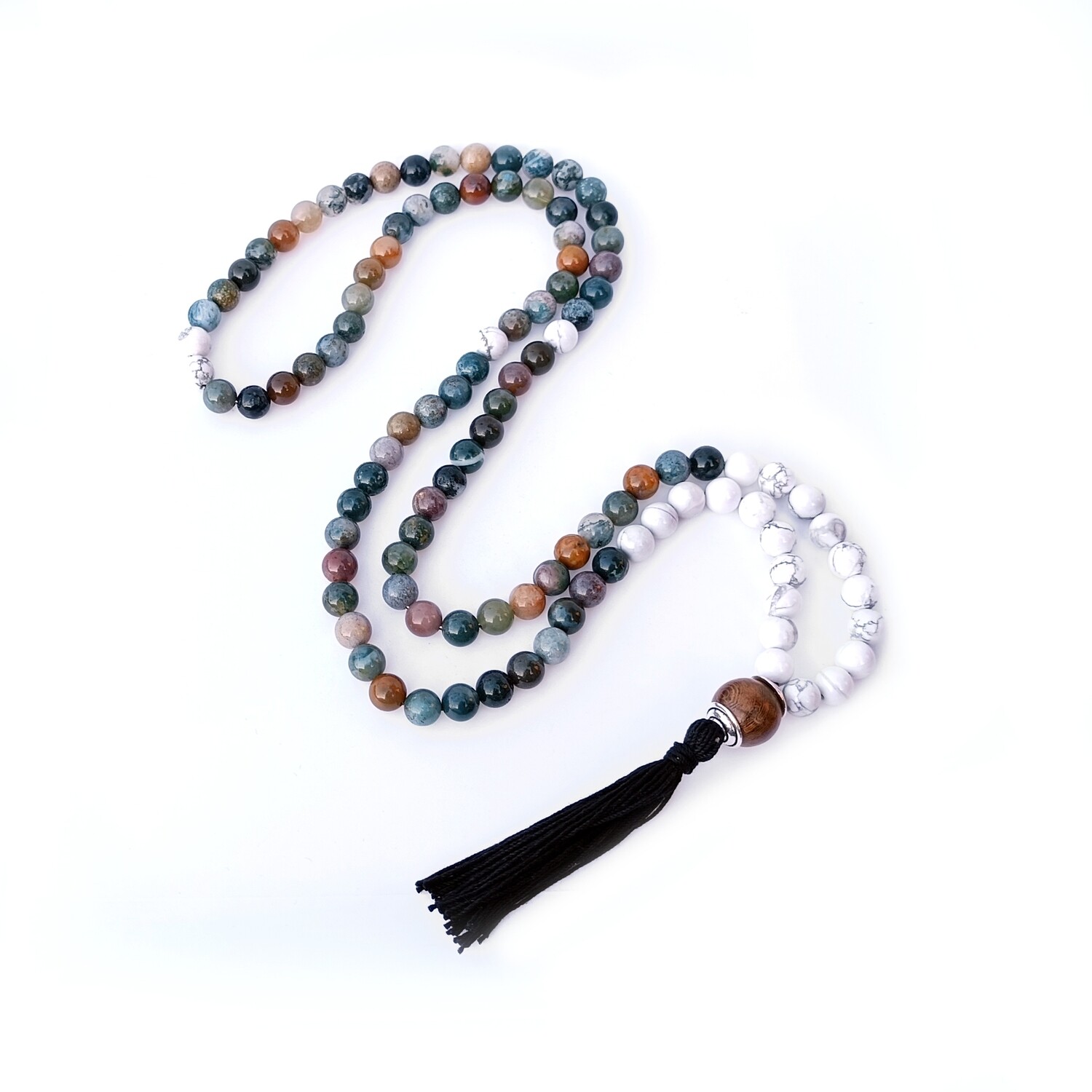 Personalised Indian Agate and Howlite Mala