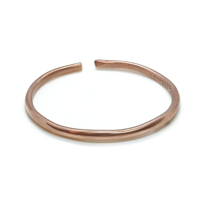 Adjustable copper bangle for men and women