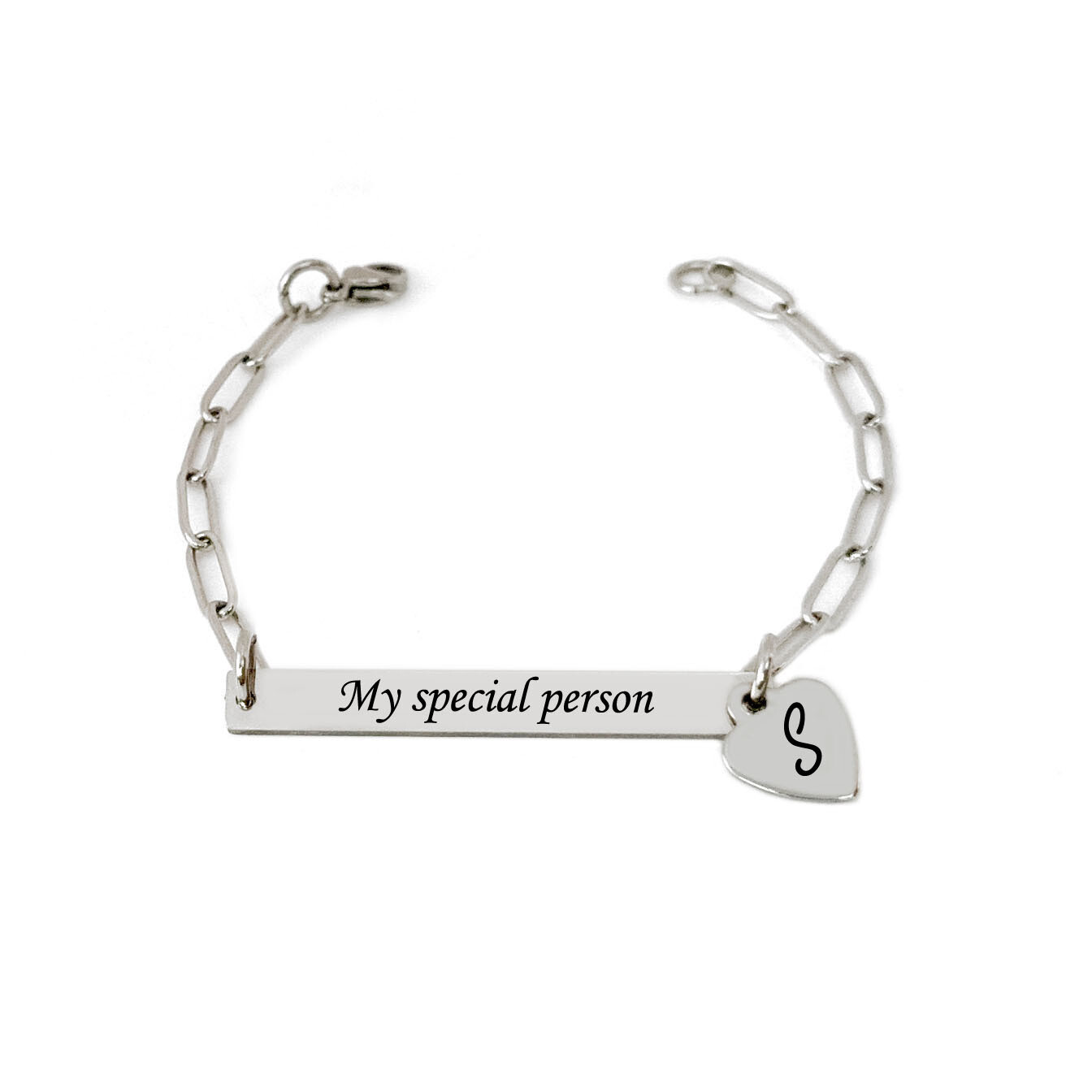 Personalised Engraved 'My Special Person' Tag Bracelet