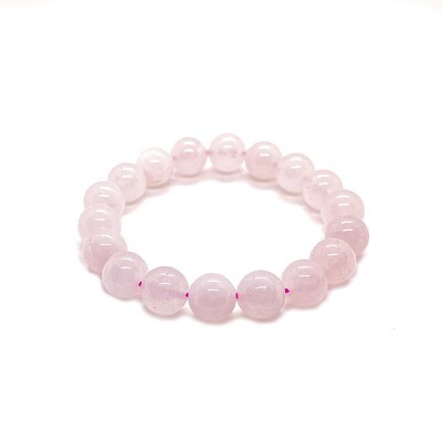 Rose Quartz gemstone bracelet (10mm) - Clarity &amp; Amplification