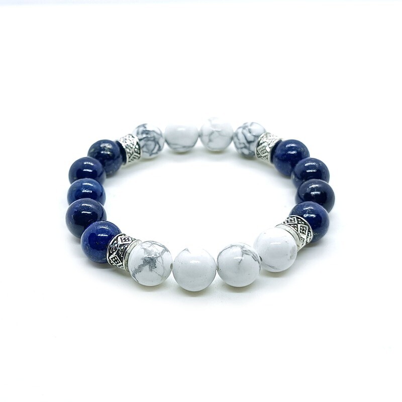 Howlite and Lapis Lazuli bracelet