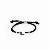 Yin Yang black cord bracelet